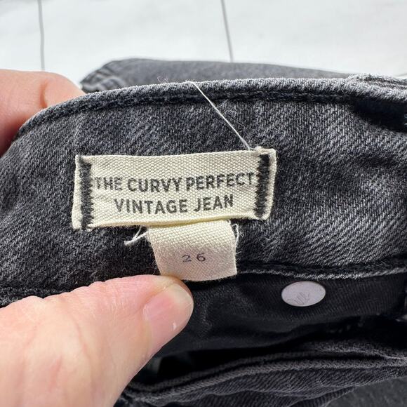 Madewell Jeans Womens 26 Washed Black Curvy Perfect Vintage Lunar High Rise - Picture 4 of 12